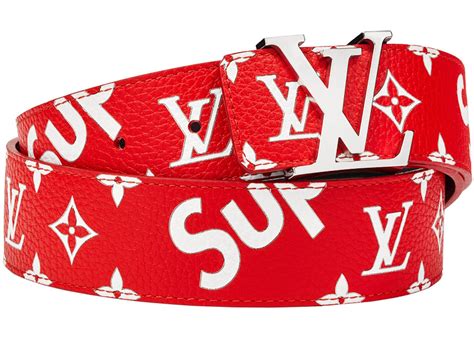 lv supreme belt ebay|louis vuitton supreme red belt.